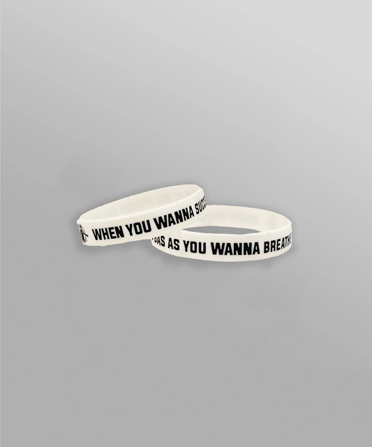 WHEN YOU WANNA SUCCEED WRISTBAND - WHITE