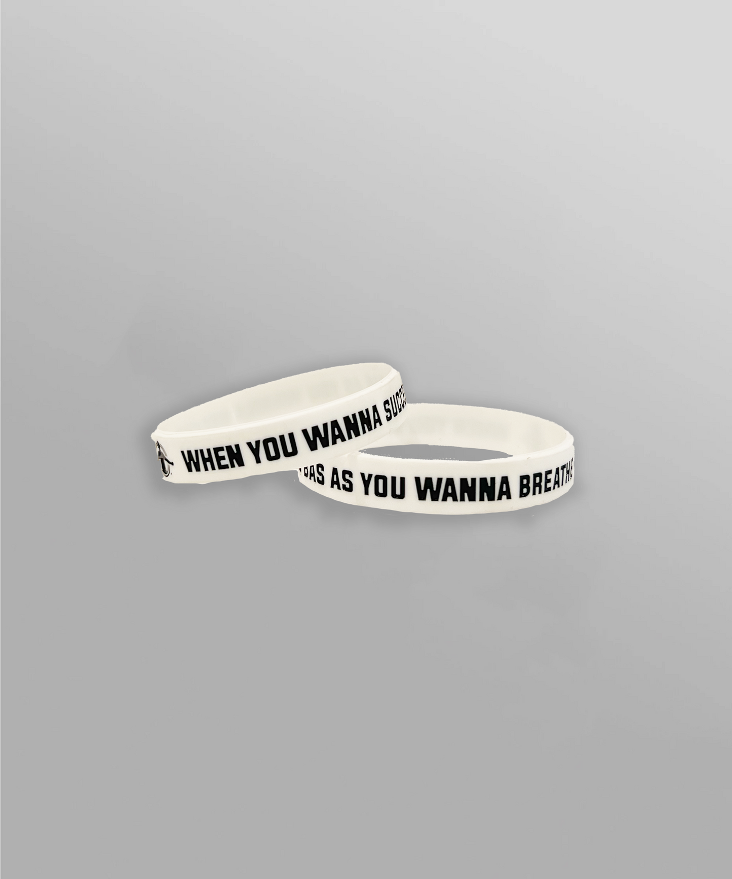 WHEN YOU WANNA SUCCEED WRISTBAND - WHITE