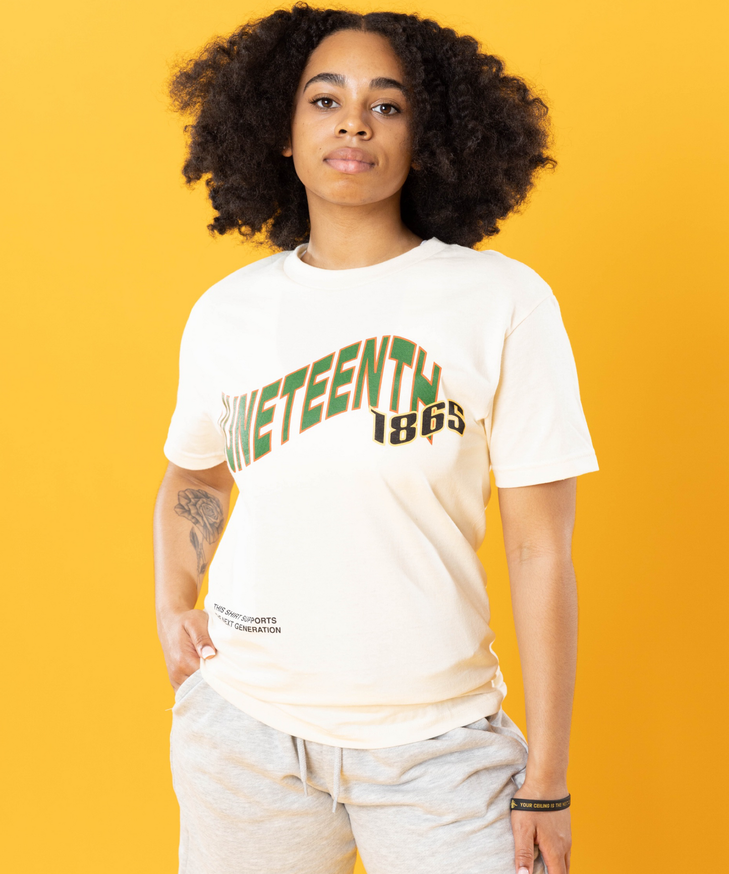 JUNETEENTH TEE - BONE