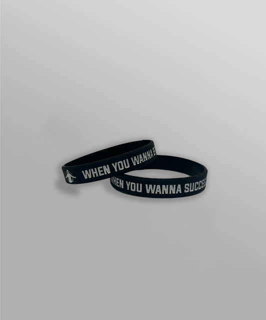 WHEN YOU WANNA SUCCEED WRISTBAND - BLACK