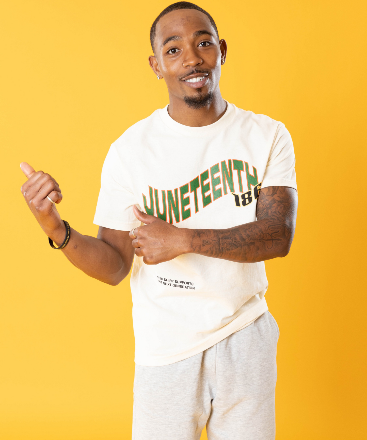 JUNETEENTH TEE - BONE