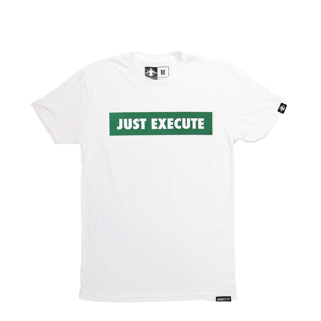 Just Execute T- Shirt - White/Green