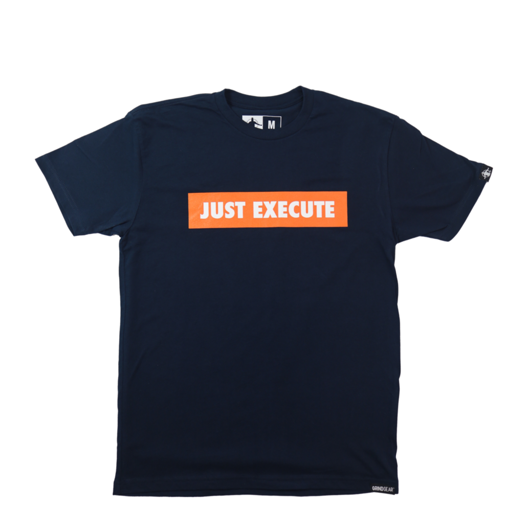 Just Execute T-Shirt - Navy/Orange