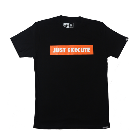 Just Execute T- Shirt - Black/Orange